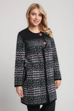 Кардиган В 1742/черно-ягодный (1330) - Злата Стиль фото 2