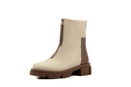 Ботинки 325.L.21074nut.Бежевый-кокао флотер/Шерсть