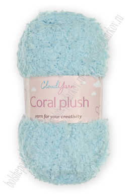 Пряжа Coral plush 100 гр (5 шт) SF-7843, голубой