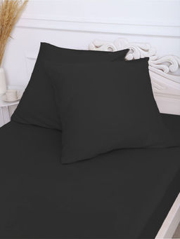 Комплект наволочек полисатин гладкокрашенный - Черный 70х70