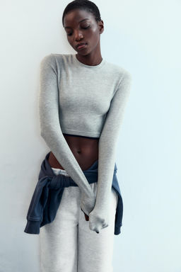 MOCK LAYER CROP T-SHIRT - Zara фото 4