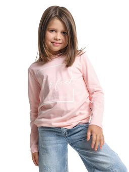 Футболка (лонгслив) для девочки UD 7721 крем розовый - Mini maxi фото 2