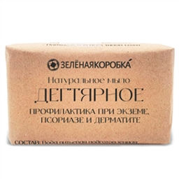 Дегтярное. Натуральное мыло - Зеленая коробка фото 2