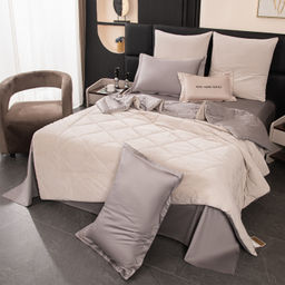 Комплект постельного белья на резинке Сатин Velvet Premium с Одеялом VPR010 180*200*25;160*200*25;140*200*25 Евро 4 Наволочки