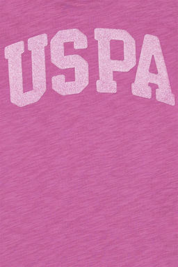 U. S. Polo Assn Фиолетовая базовая футболка с круглым вырезом для девочек - U.s. polo assn фото 6