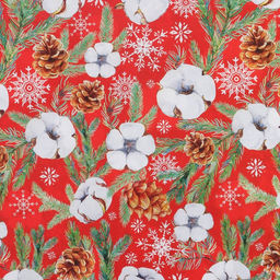 Цена за 10 шт. Бумага упаковочная глянцевая двухсторонняя Хлопок, 70 100 см - Дарите счастье фото 3