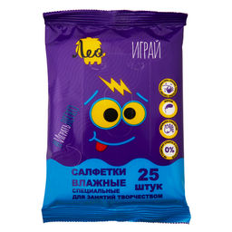 Лео Играй Салфетки влажные специальные для занятий творчеством LPW-25 25 шт