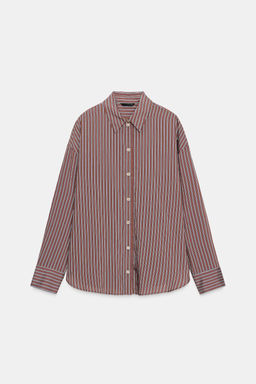 OVERSIZE STRIPED POPLIN SHIRT