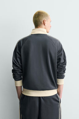 ZIP-UP SWEATSHIRT WITH STRIPES - Zara фото 11