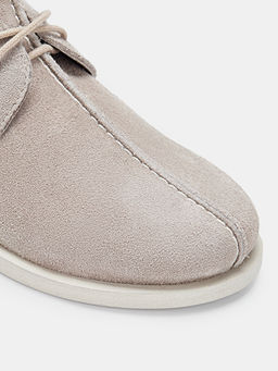 Полуботинки Ralf Ringer AFINA светло-серые из натурального спилка  фото 4