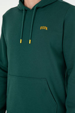 Мужской темно-зеленый базовый свитшот - U.s. polo assn фото 7