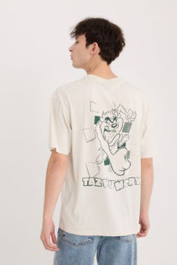 Looney Tunes Boxy Fit Bisiklet Yaka K?sa Kollu Tisort