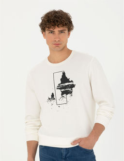 Ekru Regular Fit Sweatshirt