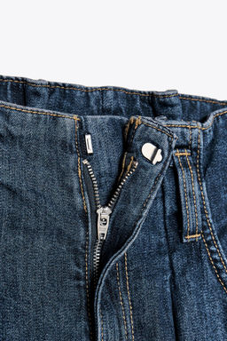 TRF HIGH-WAIST PAPERBAG BELTED JEANS - Zara фото 8