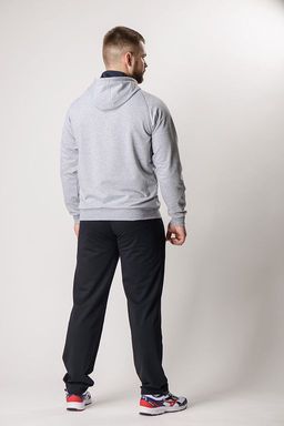Спортивный костюм М-1828: Серый меланж / Тёмно-синий - Relay фото 2