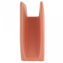 Ваза керамическая "Баухаус" 700мл, 19,5х6х17см, горло 9,8х2,5см, глянец, противоскользящие накладки, персиковый, в коробке (Китай)