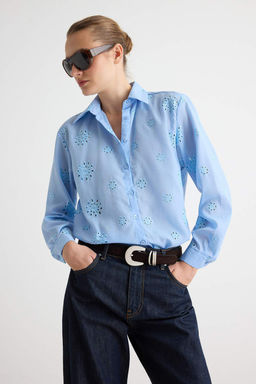 Mavi Oversize/Geni_ Kesim Brode G_mlek TWOAW27GO00035 - Trendyolmilla фото 3