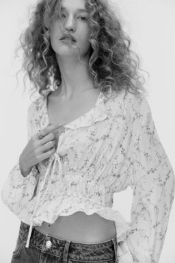 Blusa de viscosa con volantes - H&m фото 4