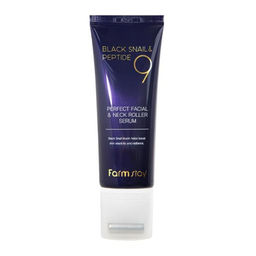 FS Black Snail&Peptide9 Perfect Facial & Neck Roller Serum, 100ml - Ампульная сыворотка для лица и шеи с муцином чёрной улитки и пептидами