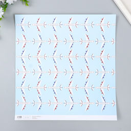 Цена за 5 шт. Бумага для скрапбукинга Арт Узор. Самолёты, 180 г/м?, 30.5?32 см