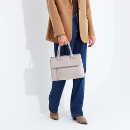 Сумка-тоут на молнии, наружный карман, цвет бежевый - Simaland фото 8