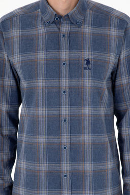 Мужская рубашка с длинным рукавом цвета индиго Неожиданная скидка в корзине - U.s. polo assn фото 6