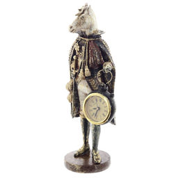 Фигурка декоративная "Лошадь" с часами D4см, (LR44x1), L12 W7,5 H24,5 см