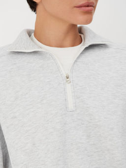 Утепленный свитшот с воротником на молнии - NEVERLATE фото 3