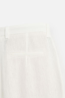 100% LINEN PLEATED TROUSERS - Zara фото 10