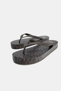 SANDALIA PLANA ESTAMPADA / Leopardo - Zara фото 2
