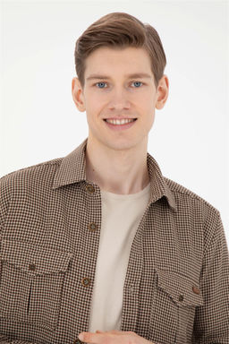 Мужская рубашка с длинным рукавом кокосового цвета - U.s. polo assn фото 2