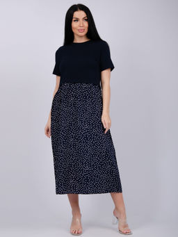 Платье "Виттория 2" синий, вискоза/кулирка (М)