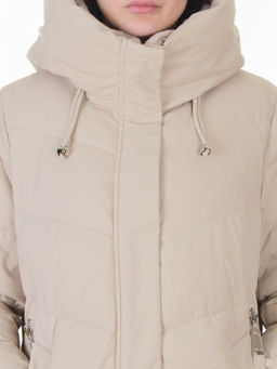 6605B LT. BEIGE Пальто зимнее женское (200 гр. холлофайбер)