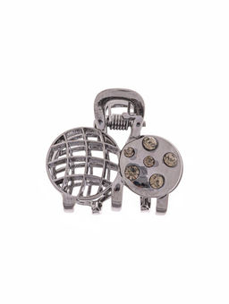 Цена за 6 шт. Крабик для волос «Оливия», вишенки, 2.5 см, чёрный