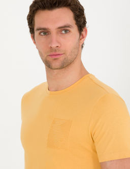 Hardal Bisiklet Yaka Slim Fit T-Shirt