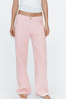JEANS TRF REVERSIBLE TIRO MEDIO / Rosa - Zara фото 4