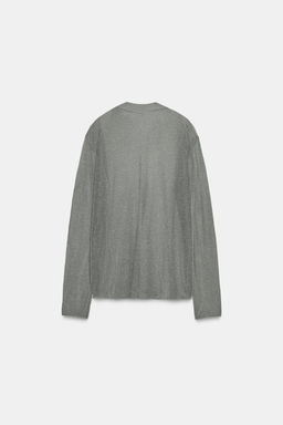 OVERSIZED METALLIC THREAD KNIT JUMPER - Zara фото 7