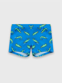 Трусы купальные для мальчиков синие с принтом крокодилы - Mark formelle фото 5