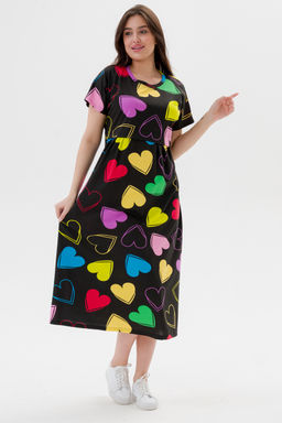 Платье женское из кулирки Миранда солнечное сердце макси - Амадэль фото 3
