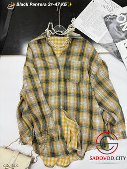 Рубашка женская в клетку