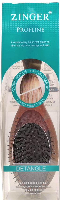 Расческа SZ-WH2 (ipa-27) Brown Nylon BOX, Деревянная с черными пластик.зуб.в коробке