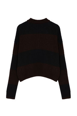 Tas Crop Yumusak Dokulu Renk Bloklu Triko Kazak TWOAW22KZ0226 - Trendyolmilla фото 15