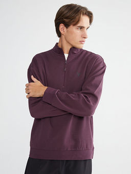 Dik Yaka Erkek Sweatshirt