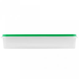 Контейнер пластмассовый Стандарт 2,7л, 32х18,5х6см, полипропилен, прямоугольный, зеленый (Россия) - Домашняя мода фото 3