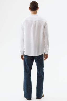Camisa en mezcla de lino Relaxed Fit - H&m фото 6