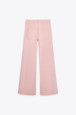 ZW COLLECTION STRAIGHT-LEG HIGH-WAIST FULL LENGTH JEANS - Zara фото 4