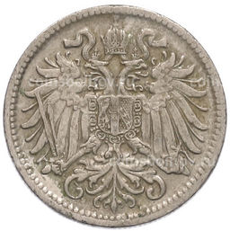 Монета 10 геллеров 1909 года Австрия