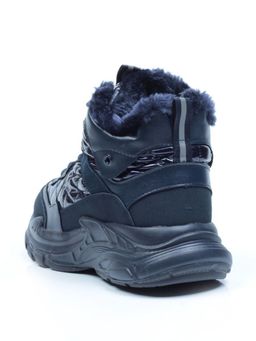 04-8524-2 DARK BLUE Ботинки женские зимние (искусственные материалы) - Фабричный китай фото 4