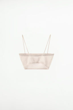 FINE KNIT BANDEAU NECKLINE BRA WITH SEQUINS - Zara фото 6