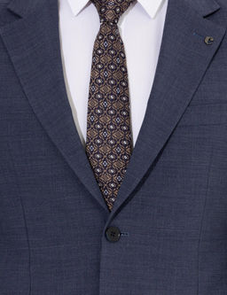 Светло-темно-синий приталенный костюм - Cacharel фото 16